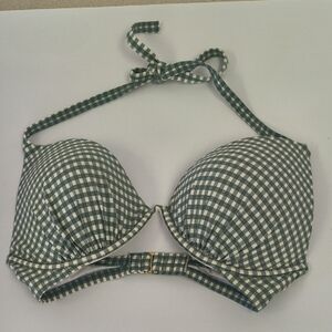 Checkered Halter Bikini Top